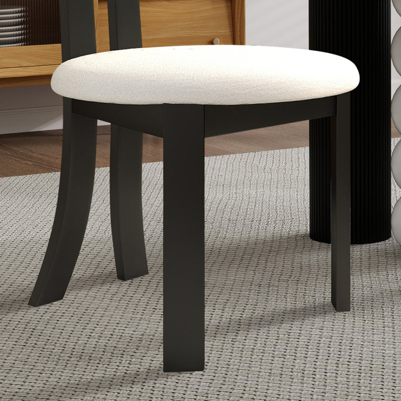 Chaise rembourrée de 19,66 po de largeur, Noir, noir, noir, noir