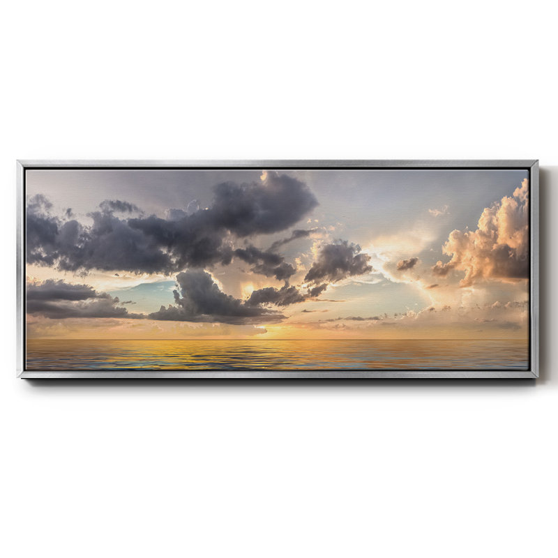 Coucher de soleil céleste - toile encadrée, H 8 po x l 20 po