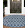 Blue Gitter Indoor/Outdoor Trellis Rug