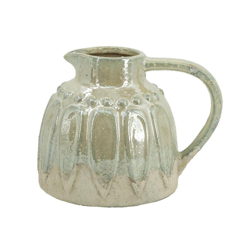Vase rond en céramique 7 po