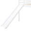 Lit mezzanine double en bois massif avec glissade en pin blanc solidement soutenu - offrant durabilité et style