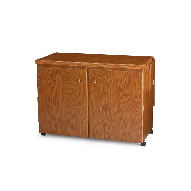 Armoire de rangement d'art pliable avec roulettes 84,18 po x 39,75 po Bertha, Chêne