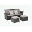 Ensemble de meubles de patio 3 pièces avec deux repose-pieds-67705161
