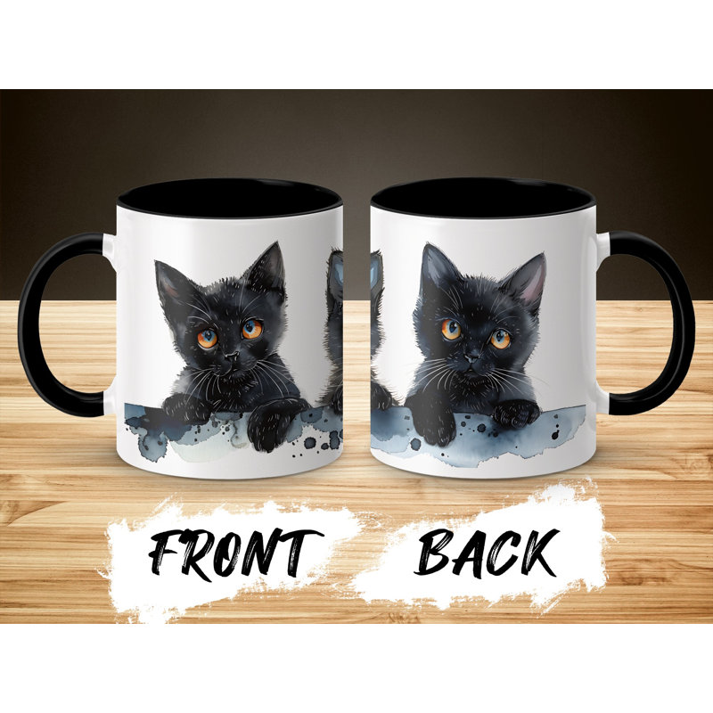 Ceramic Coffee Mug, Black, 2