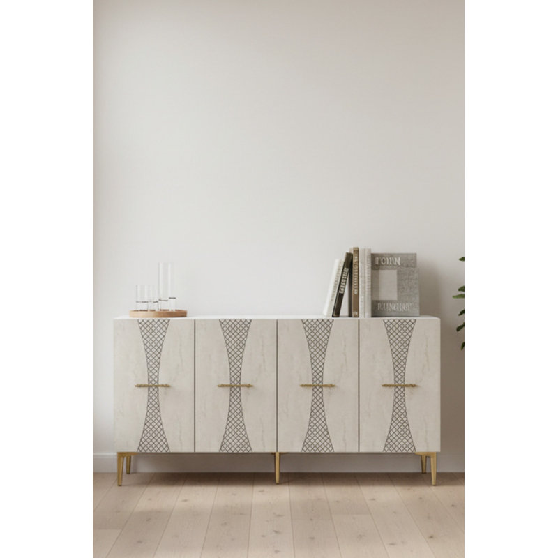 Console, Beige/Gold