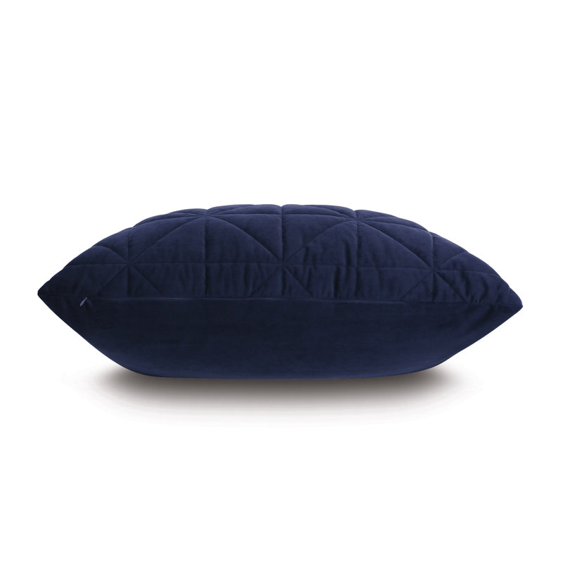 Nova by De Medici Quilted Velvet Sham, Euro, Blue