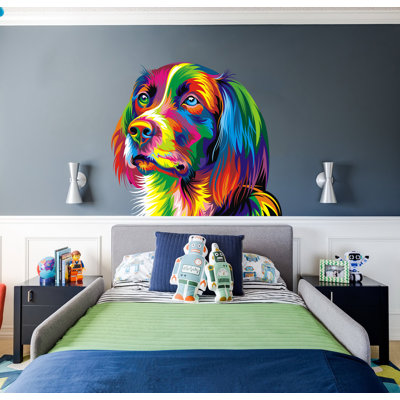 Décalcomanie murale aquarelle chien