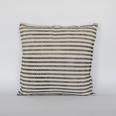 Natural And Black Striped Pillow