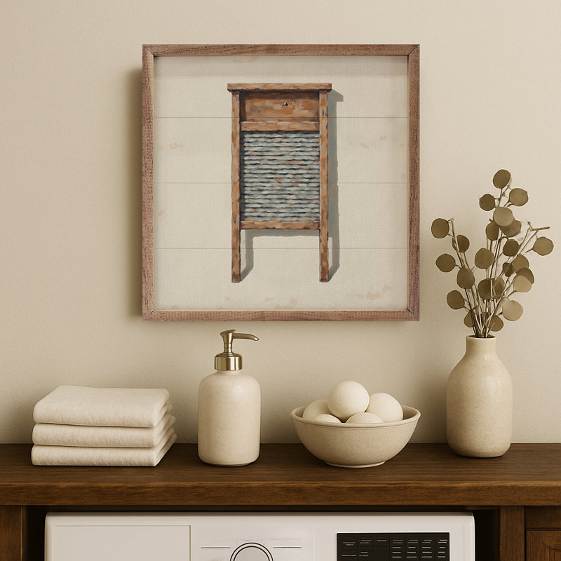Washboard, 12" H x 12" W