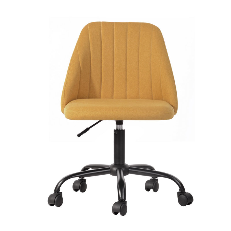 Ackermann Polyester Blend Office Chair, Yellow