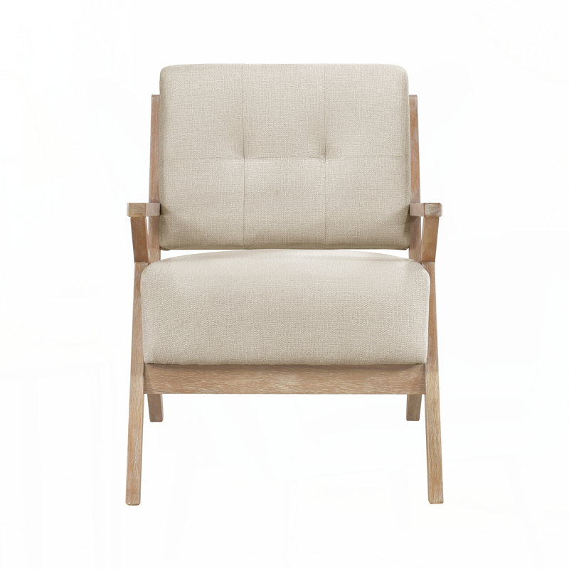 Chaise d'appoint moderne avec dossier capitonné 1pc, Sable