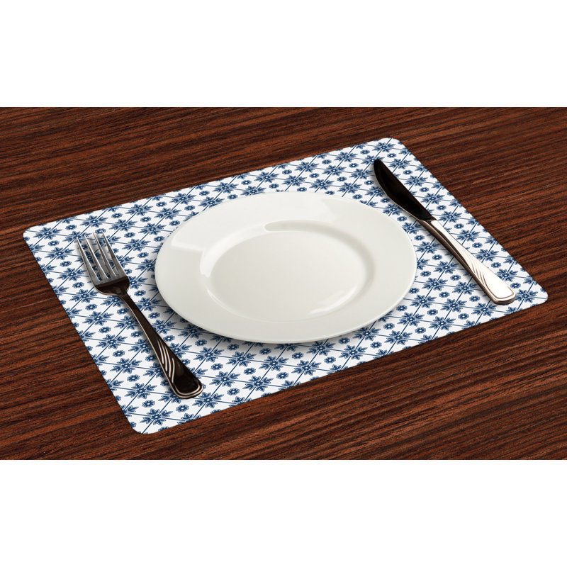 Zipporah Dutch Rhombuses and Flowers Placemat