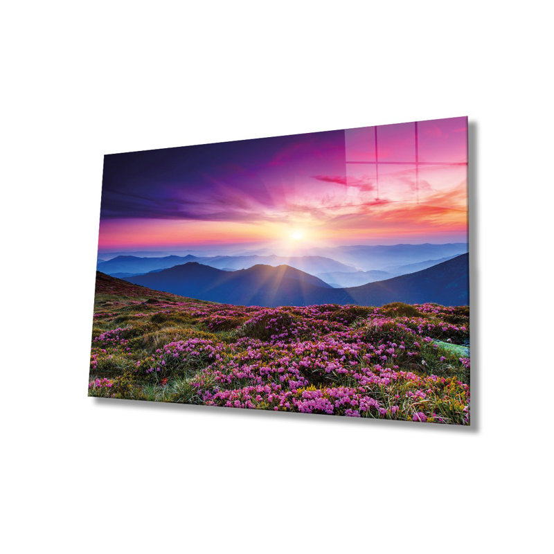 Superbe peinture décorative en verre trempé de 23,6 po x 35,4 po | 100% verre trempé, épaisseur: 0,16 pouce | Parfait pour la décoration intérieure, l'esthétique moderne et l'art mural élégant