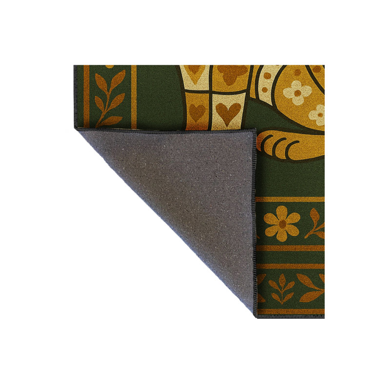 Tapis vert lavable Mosso, 4'11" x 9'10"