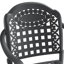 Ensemble de 7 pièces de mobilier de patio en aluminium coulé avec coussins bleus