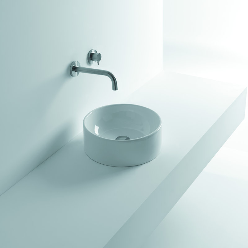 Lavabo de salle de bain circulaire en céramique pour bateau Normal