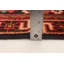 Tapis de couloir rouge unique en laine noué à la main de style années 1990 de 3 pi 10 po x 10 pi 2 po Jhovana