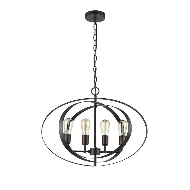Gurney Slade 4 - Light Dimmable Globe Chandelier