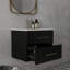 Meuble-lavabo mural avec lavabo et doubles tiroirs de rangement