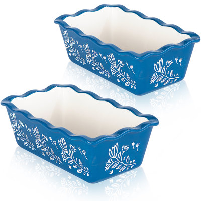 wisenvoy 7.09 in. x 8 in. Non-Stick Stoneware Loaf Pan