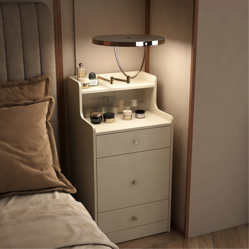 Meuble-lavabo 3 en 1 avec miroir, Jaune clair