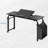 Adjustable Height & Length Overbed Table with Wheels, Heavy Duty Metal Desk with Tilt Board & Laptop Tray-1140431137