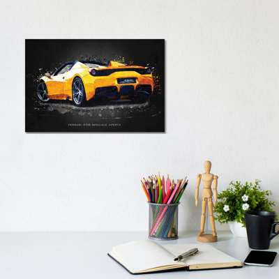 Ferrari 458 Speciale Aperta by Gab Fernando - Wrapped Canvas Print