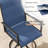 6-Person Patio Dining Set with 53" Round Metal Dining Table and 6 Padded Swivel PVC-coated polyester Chairs-1266267537
