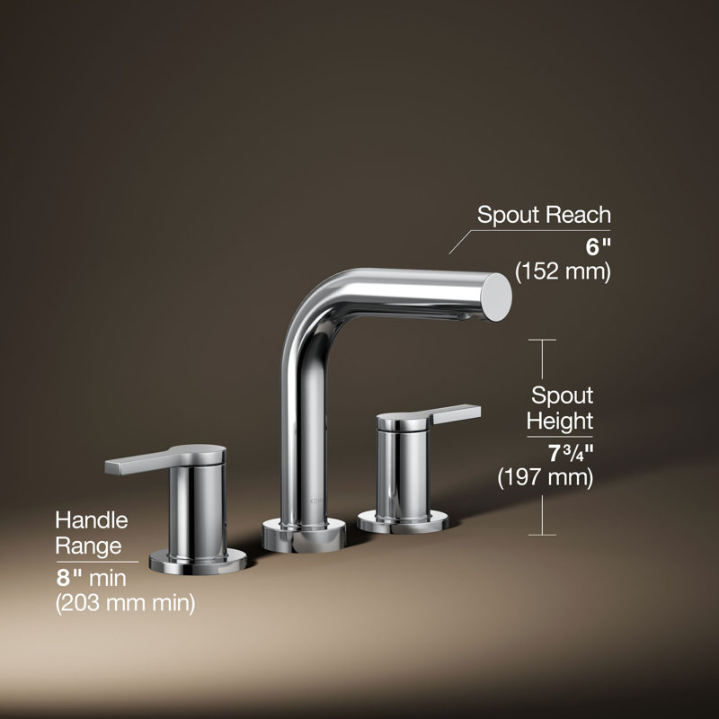 Elate Deck-Mount Bath Faucet Trim, Polished Chrome