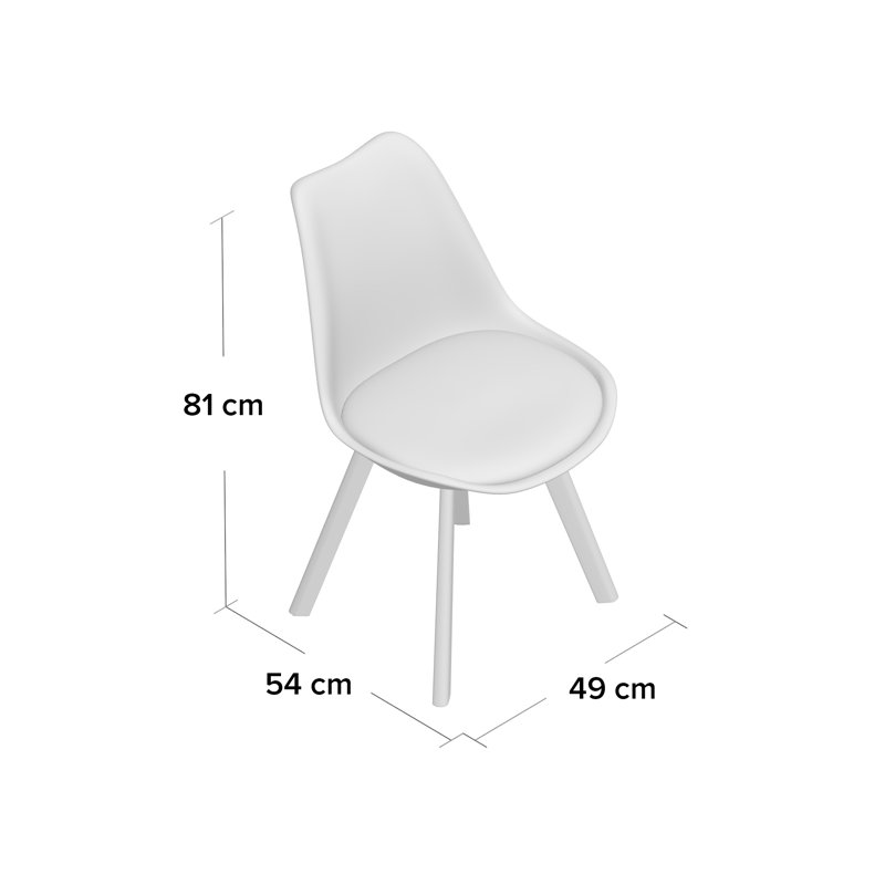 Highlands 45cm H Side Chair, White