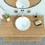Lavabo vasque de salle de bain en céramique blanche 13 x 13 pouces - moderne, teinté, pour de multiples environnements