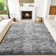 Light gray shag area rug
