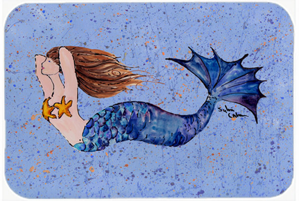 Caroline's Treasures Mermaid Glass Cutting Board