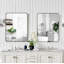 Miroir mural 24 po x 36 po, miroir rectangulaire noir, cadre en métal, miroir de salle de bain