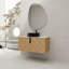 Meuble-lavabo 36 po avec lavabo d'art en céramique et dalle de pierre artificielle, porte à fermeture en douceur-152668896