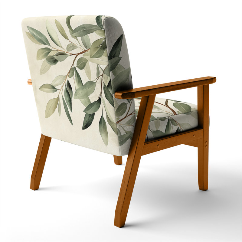 Chaise rembourrée Eucalyptus, Brown Square Arms