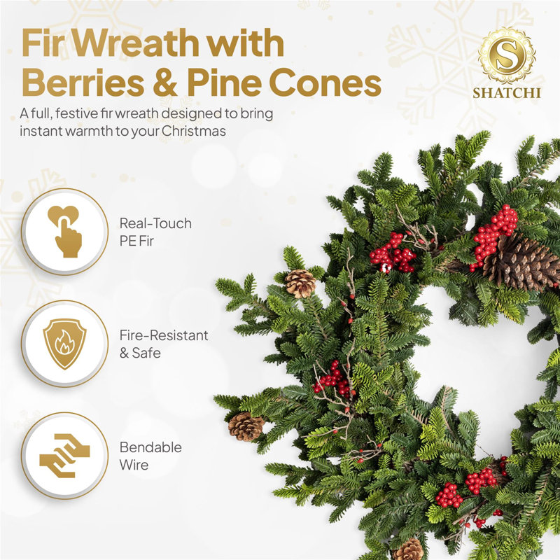 Polyethylene Wreath, 80 (cm) x 75 (cm)