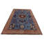 Tapis bleu et beige noué à la main de haute qualité-121170601