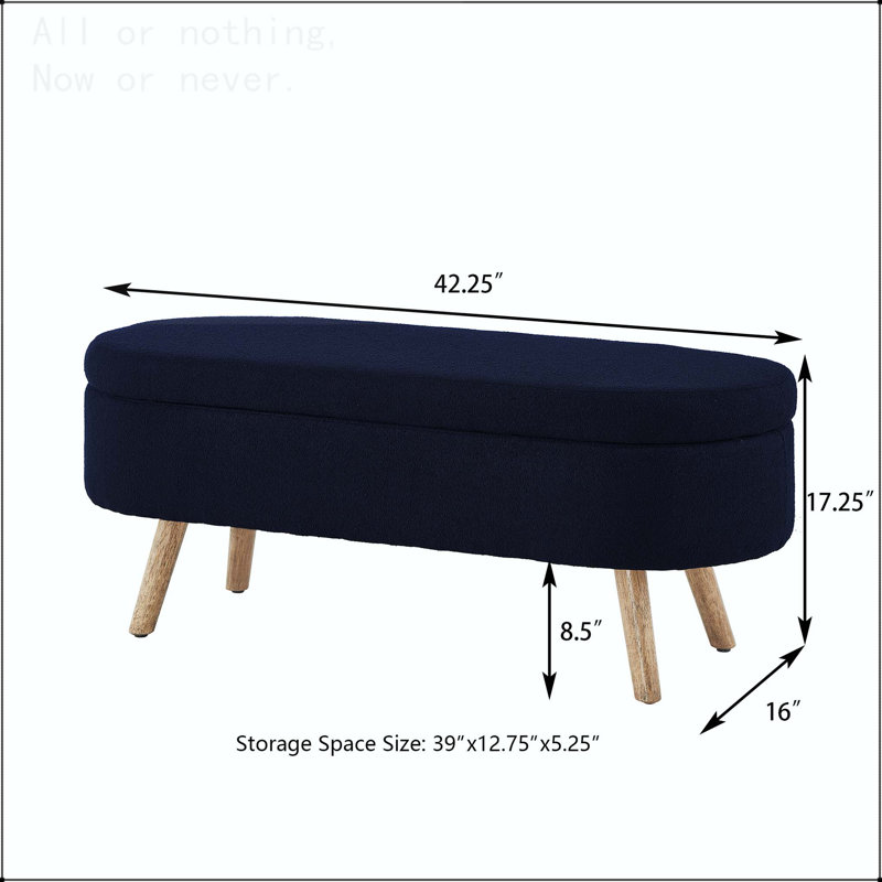 Banc de rangement avec repose-pieds Luxury, Marine