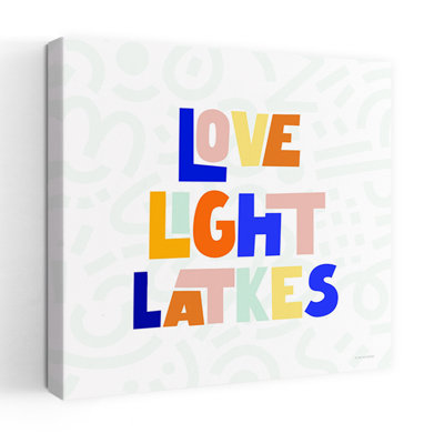 «Love Light Latkes», art contemporain abstrait fantaisiste