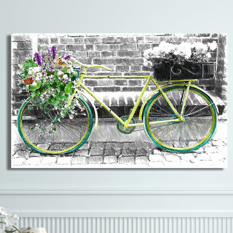 « rétro bike », impression sur toile tendue, H 28 po x l 48 po x P 1,5 po
