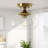 Semi Flush Mount Ceiling Light with Glass Shade-2082343581