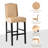 Bonded Leather High-Back Bar Stool With Studded-31246483