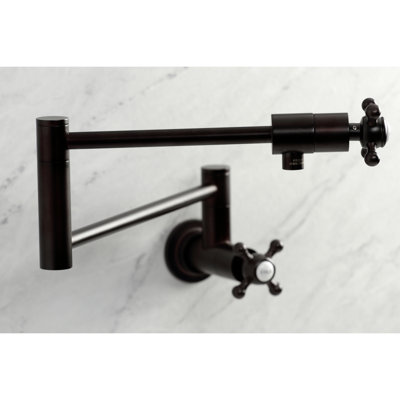 Kingston Brass Manhattan Two-Handle 1-Hole Wall Mount Pot Filler Faucet