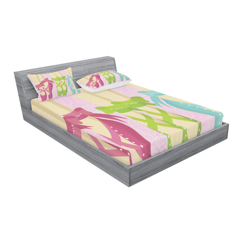Ballet Microfiber Sheet Set, Queen Sheet Set with Fitted Sheet