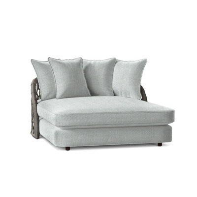 Bali 57" Wide Outdoor Wicker Patio Daybed with Cushions