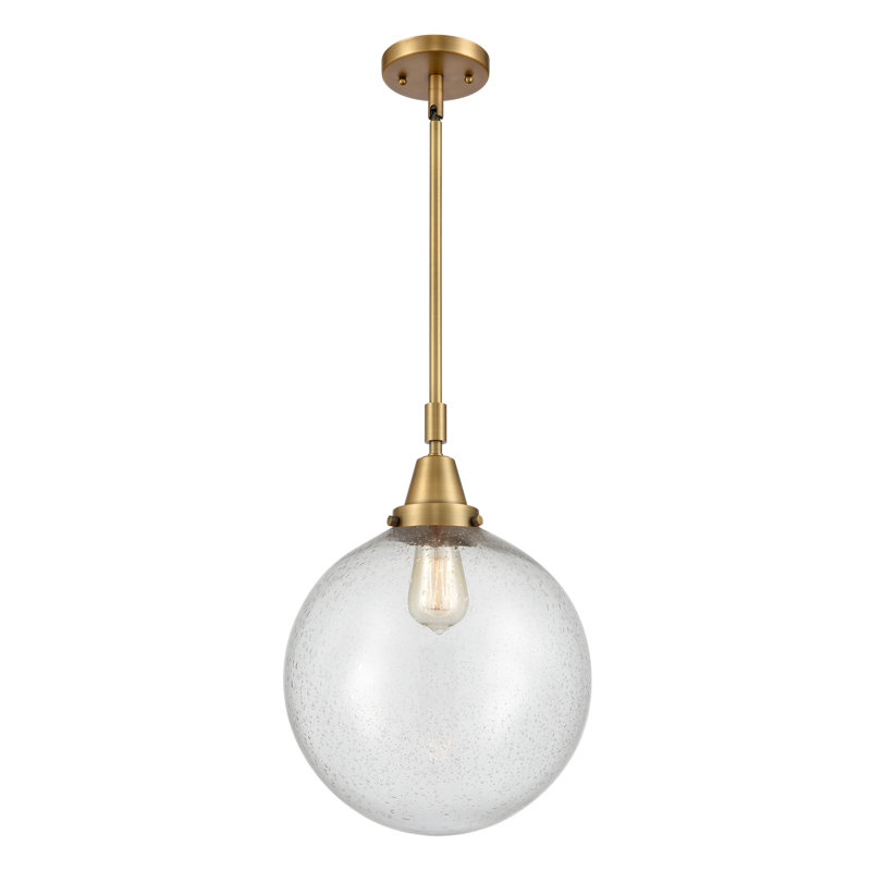 Luminaire suspendu à 1 lumière Lorri, DEL, H 49,12 po x l 12 po x P 12 po, Laiton brossé