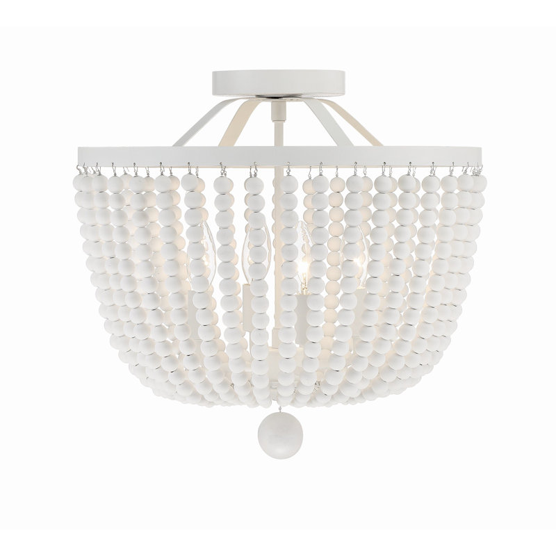 Plafonnier blanc mat 4 lumières Corinne