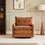 Fauteuil rembourré épais avec base en métal solide, fauteuil simple confortable, fauteuil d'appoint pivotant-568907714