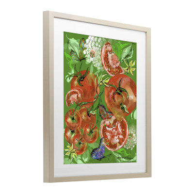 «Tomatoes Swirl Collage», impression par Susan Lugar